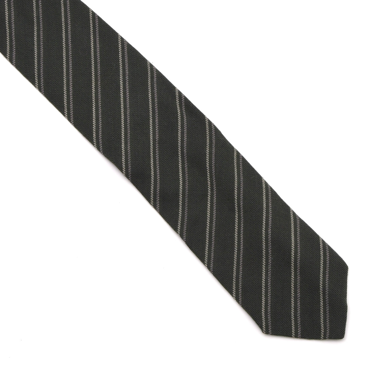 Maestro Wool-Silk Tie 143.5cm - Green Stripes