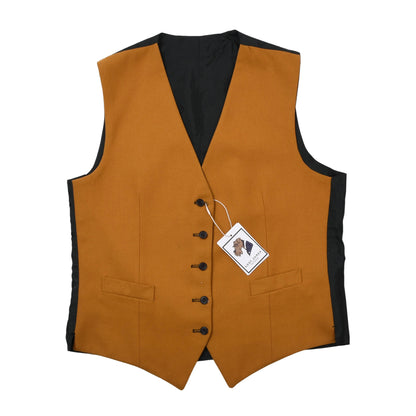 DAKS London Vintage Wendeweste/Weste Größe 54 Brust ca. 58,5cm - Kariert/Gelb