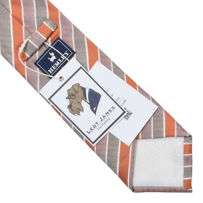 Hemley Silk ca. 146cm/9.4cm - Orange Stripes