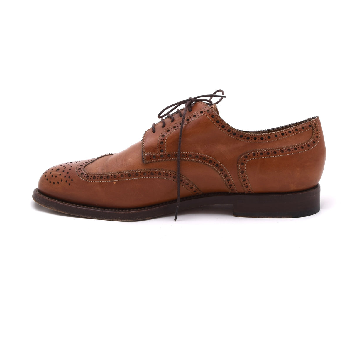 Lederer Brogue Schuhe Gr. 42,5 Made in Italy – Cognac Tan/Braun