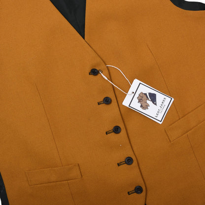 DAKS London Vintage Wendeweste/Weste Größe 54 Brust ca. 58,5cm - Kariert/Gelb