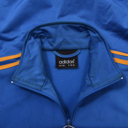 Vintage Adidas Trainingsjacke Größe D174 ca. 55,5cm - Blau/Gelb