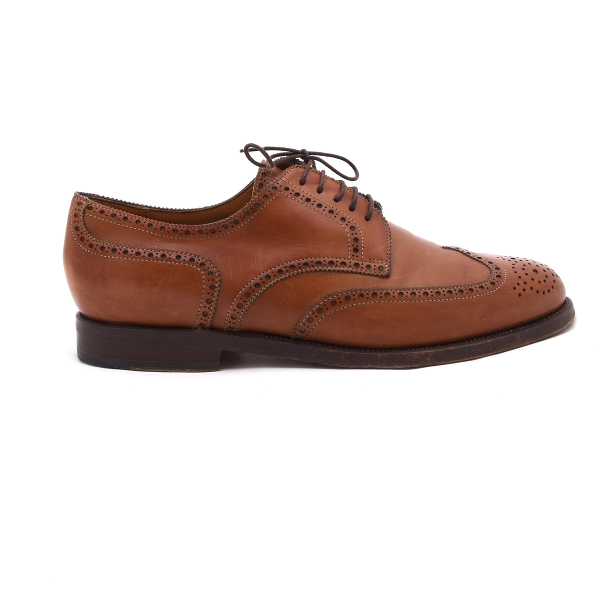 Lederer Brogue Schuhe Gr. 42,5 Made in Italy – Cognac Tan/Braun