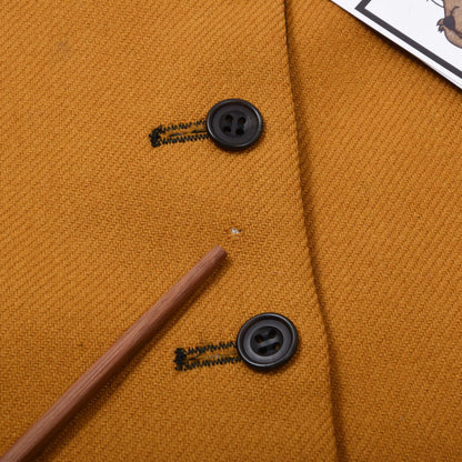 DAKS London Vintage Wendeweste/Weste Größe 54 Brust ca. 58,5cm - Kariert/Gelb