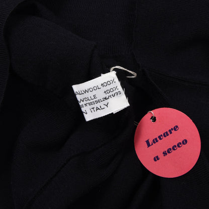 NOS Knize Wien Wollstrickweste, Größe UK 46, Brustumfang ca. 57 cm, Schwarz