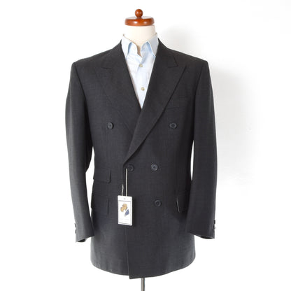 Franz Stolz Bespoke Double-Breasted Scabal Wool Suit Chest ca. 53.5cm - Grey