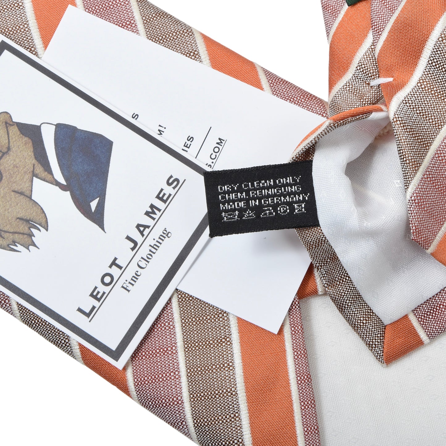 Hemley Silk ca. 146cm/9.4cm - Orange Stripes