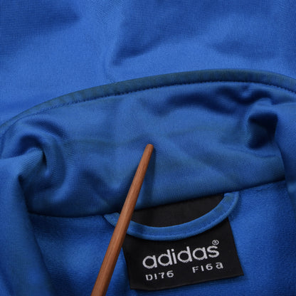 Vintage Adidas Trainingsjacke Größe D174 ca. 55,5cm - Blau/Gelb