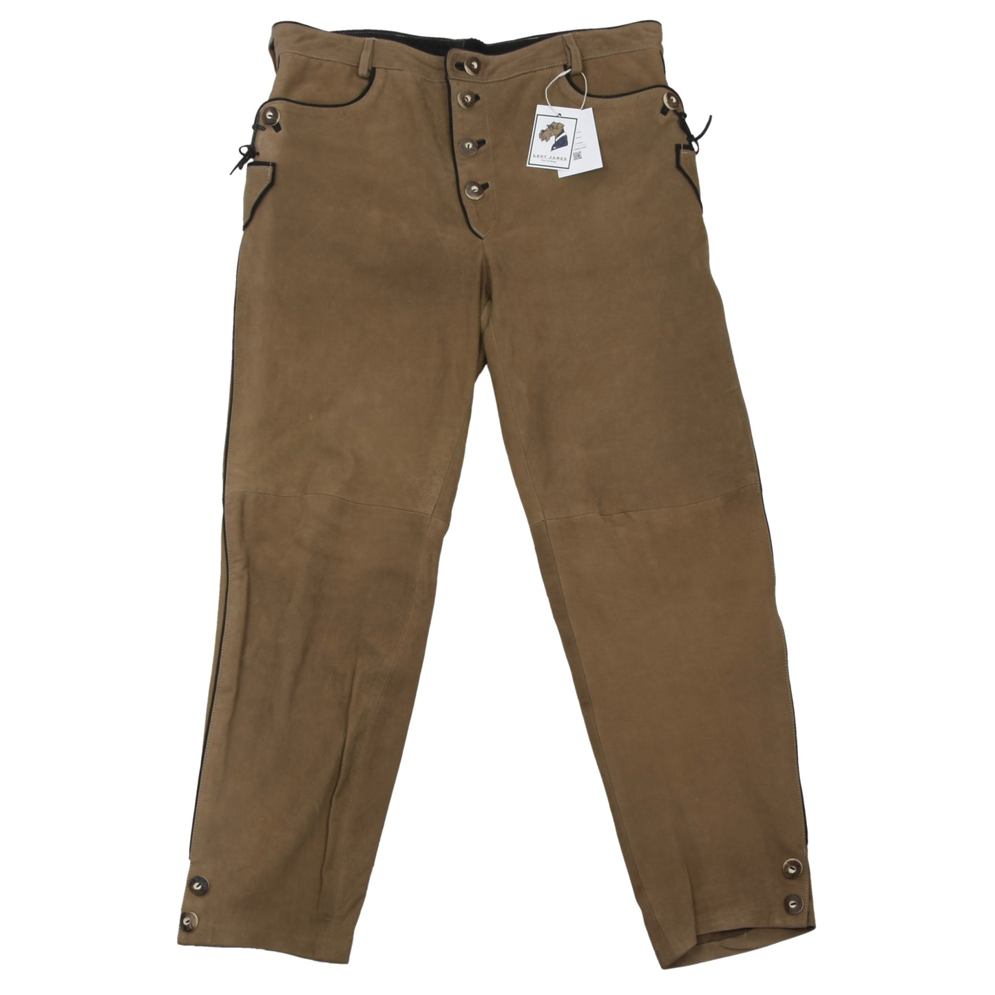 C&A Lederhose aus Schafleder, Größe 56 - hellbraun