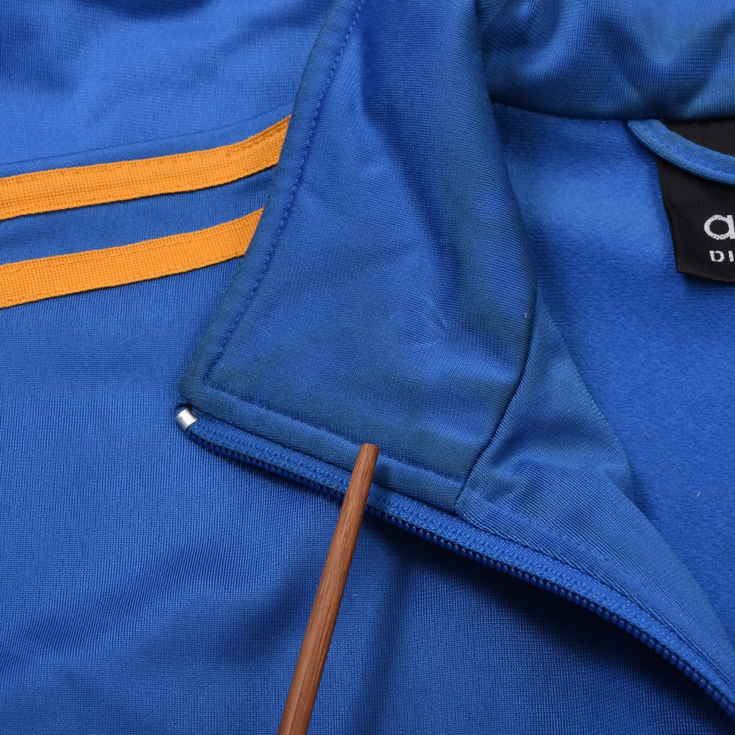 Vintage Adidas Trainingsjacke Größe D174 ca. 55,5cm - Blau/Gelb