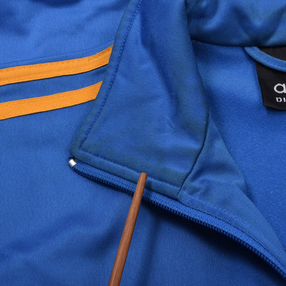 Vintage Adidas Trainingsjacke Größe D174 ca. 55,5cm - Blau/Gelb