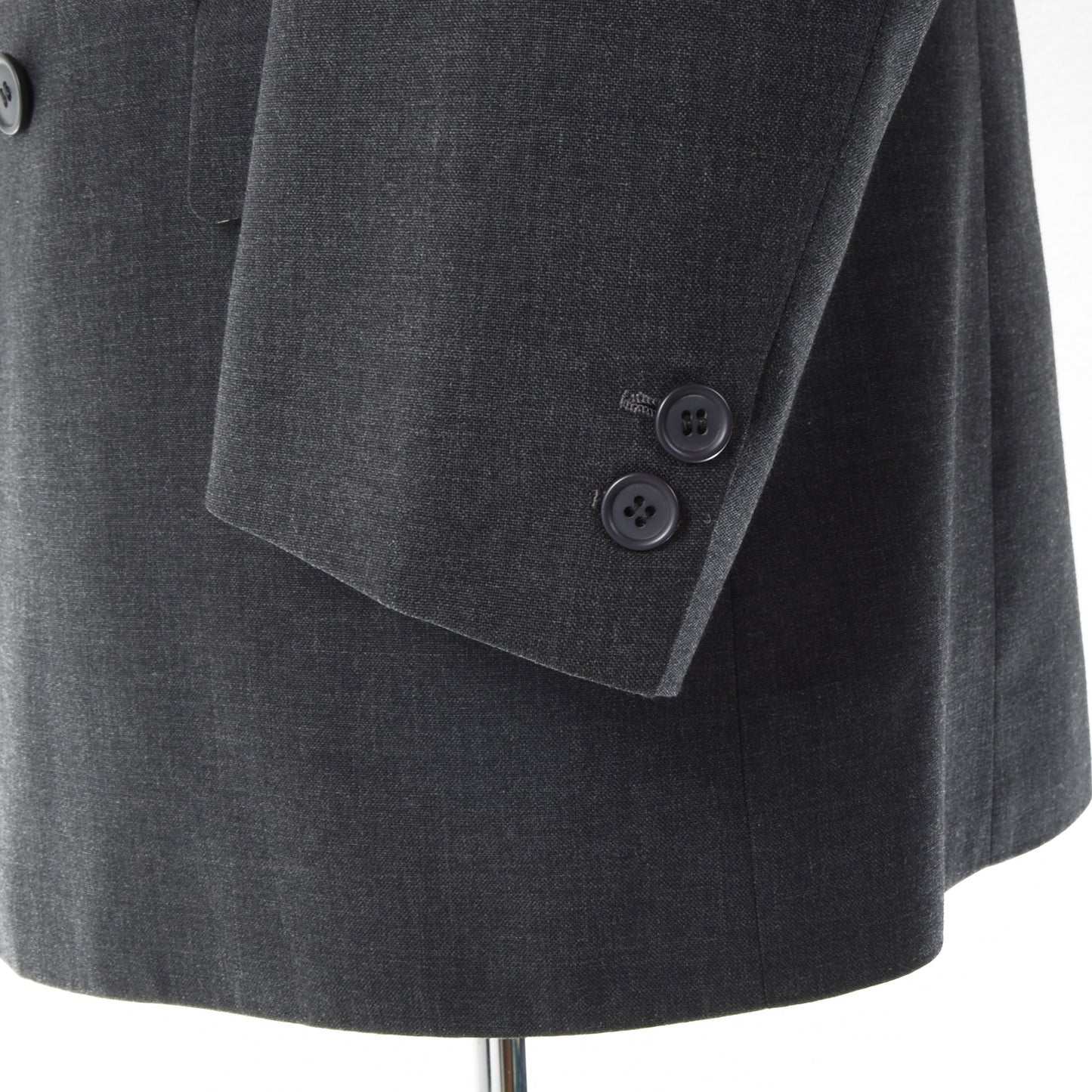 Franz Stolz Bespoke Double-Breasted Scabal Wool Suit Chest ca. 53.5cm - Grey