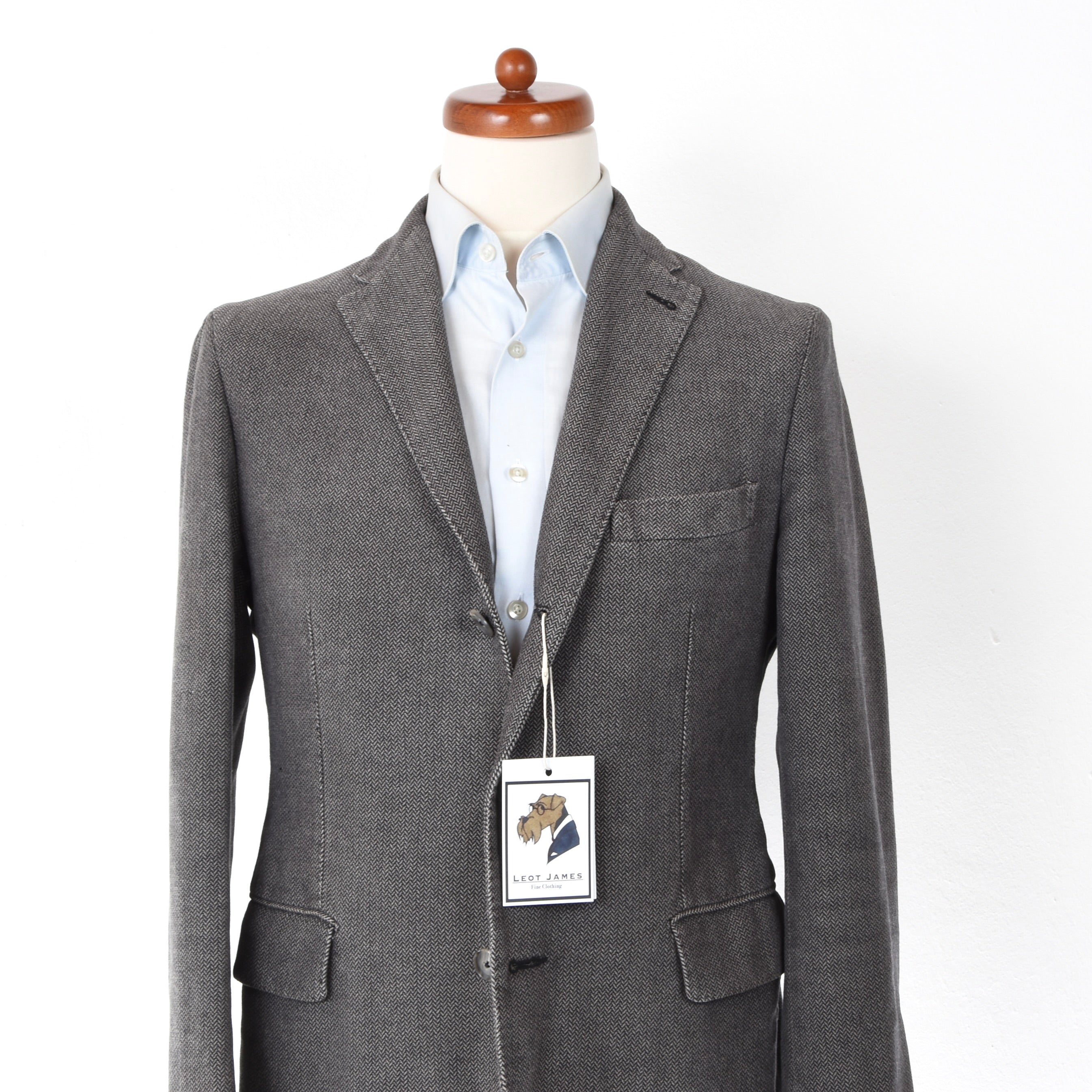 Tagliatore Cotton Jacket Size 48 - Grey – Leot James