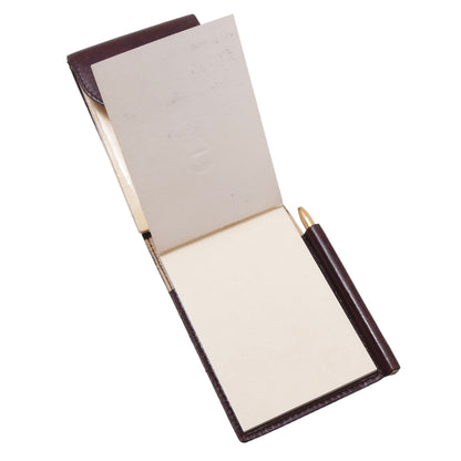 Vintage Leather Etienne Aigner Notepad with Pen Wallet ca. 6.5cm - Burgundy