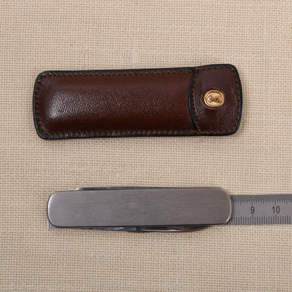 NOS Vintage Goldpfeil Lederetui + Solingen Taschenmesser