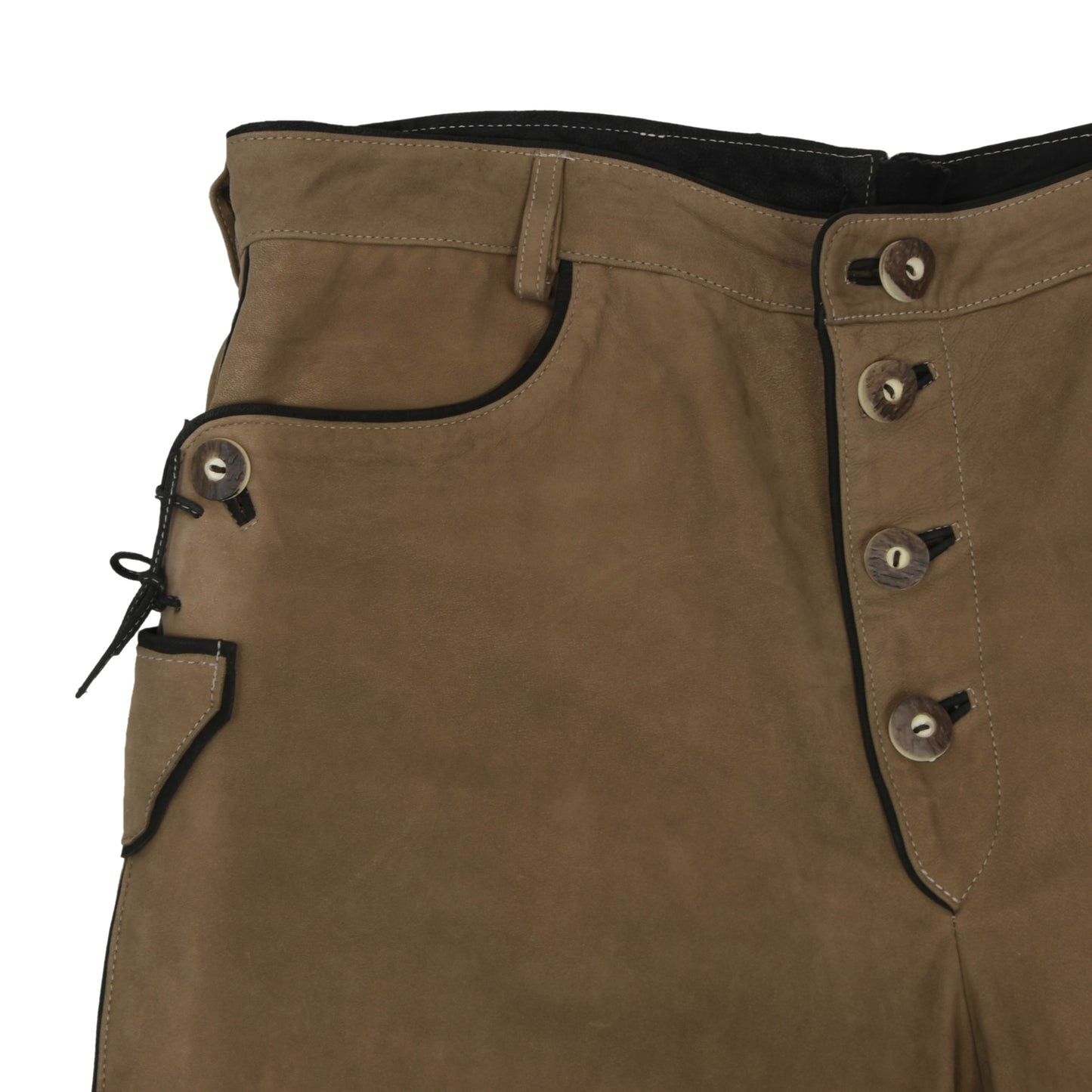 C&A Lederhose aus Schafleder, Größe 56 - hellbraun