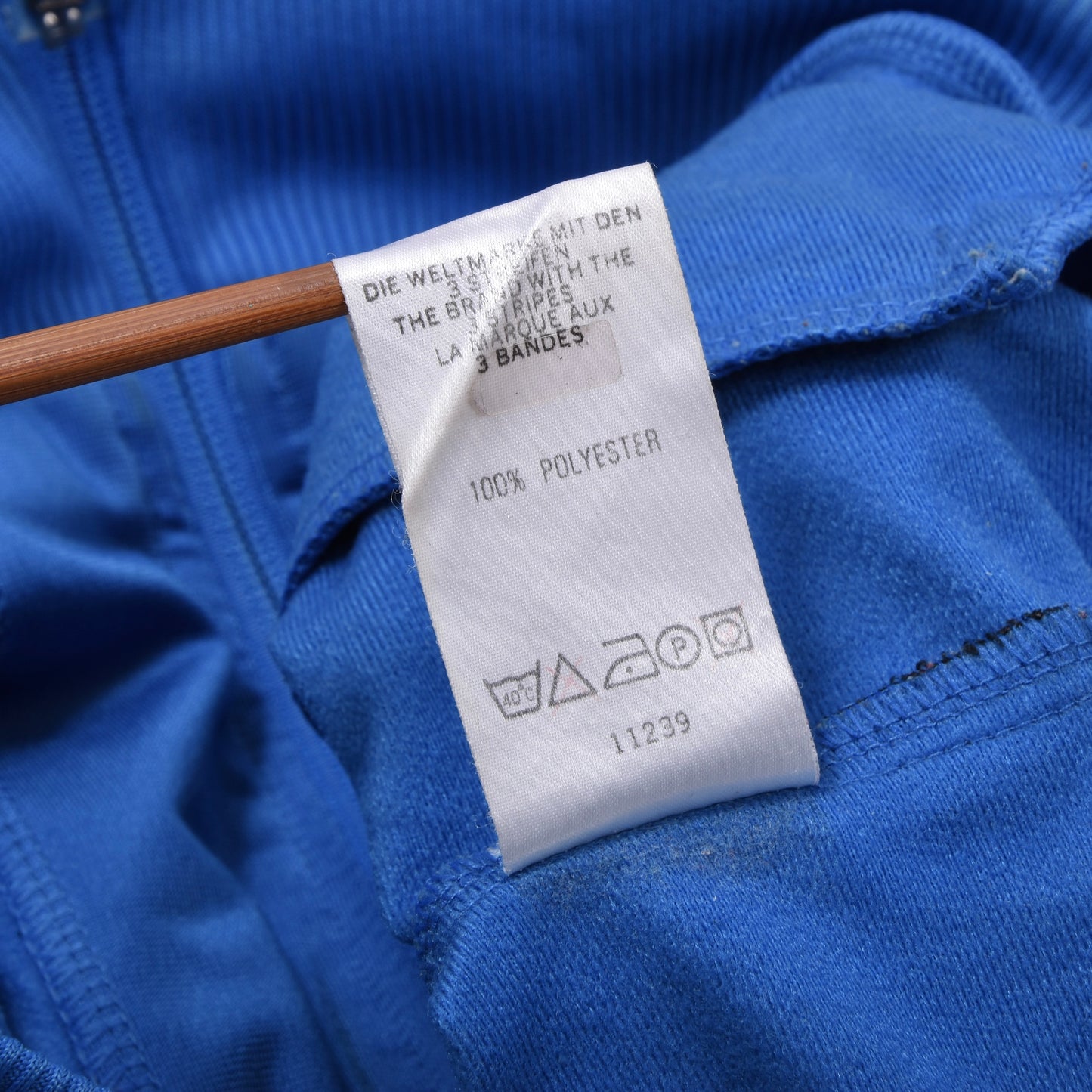 Vintage Adidas Trainingsjacke Größe D174 ca. 55,5cm - Blau/Gelb