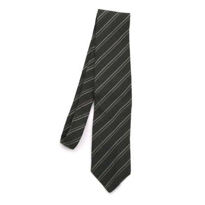 Maestro Wool-Silk Tie 143.5cm - Green Stripes