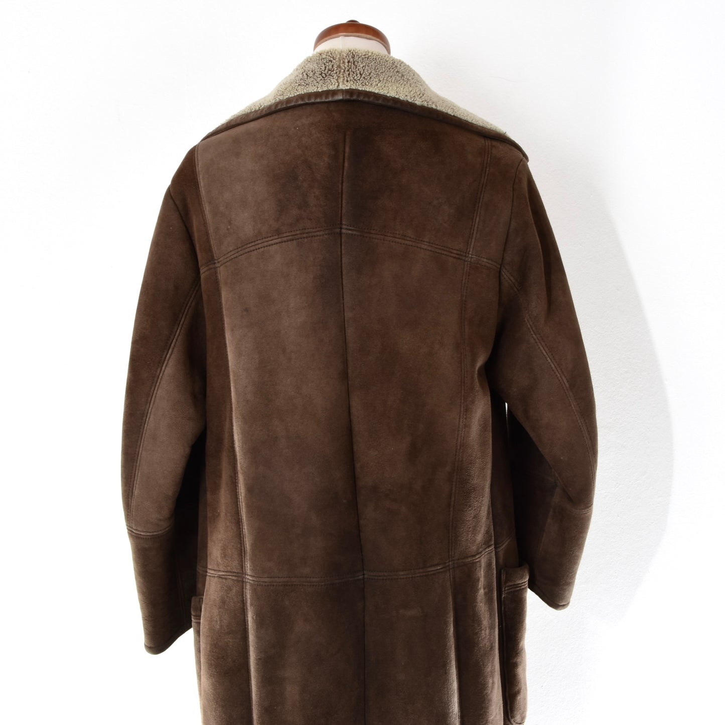 Gallotti Full Length Shearling Coat Chest ca. 56cm - Brown