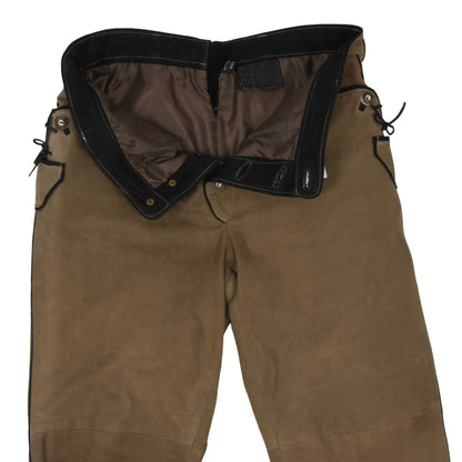 C&A Lederhose aus Schafleder, Größe 56 - hellbraun