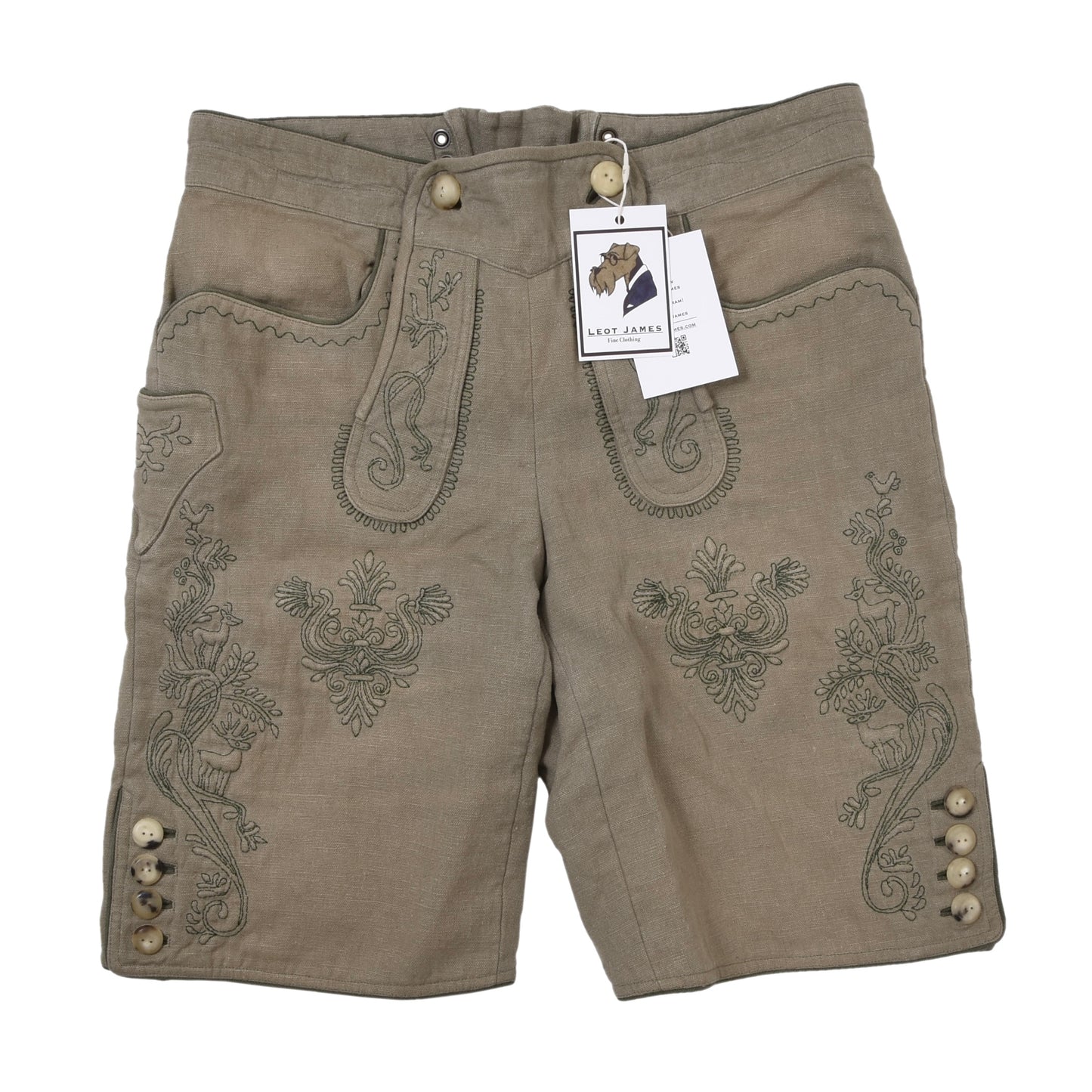 Gössl Hemp/Linen Lederhosen Size 46 ca. 40cm