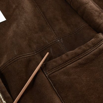 Gallotti Full Length Shearling Coat Chest ca. 56cm - Brown