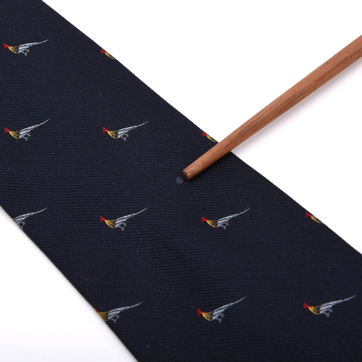 Vintage DAKS London Silk Tie Made in Switzerland - Navy Pheasants