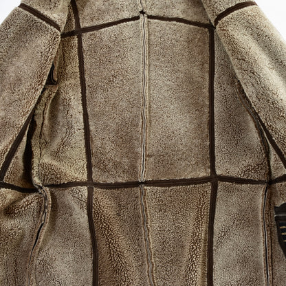 Gallotti Full Length Shearling Coat Chest ca. 56cm - Brown