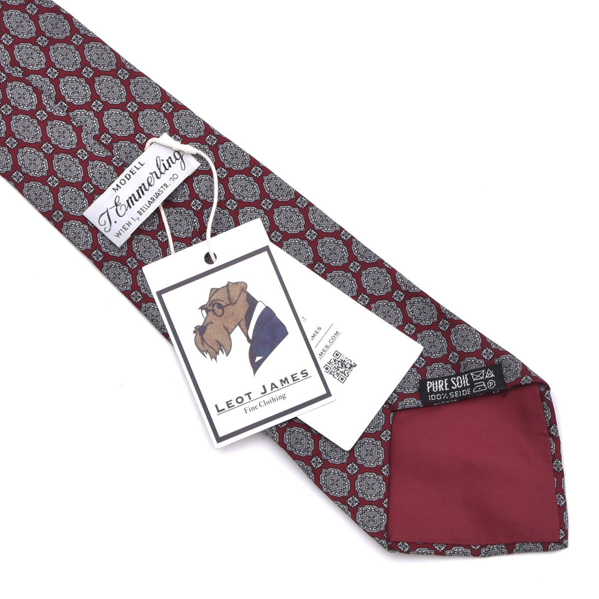 Vintage T. Emmerling Wien Silk Tie - Burgundy Neat