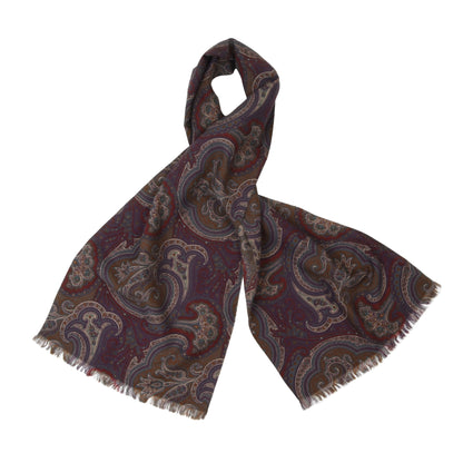 Classic Wool Challis Dress Scarf ca. 135cm - Paisley