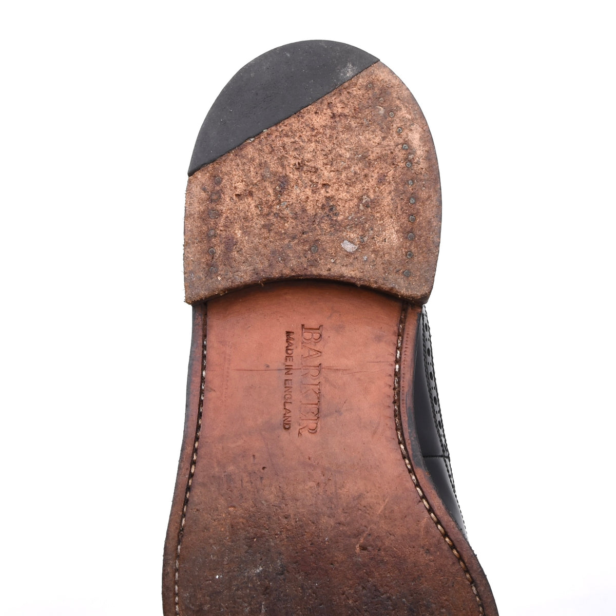 Barker Brogue Schuhe Gr. 10 F Made in England – Schwarz