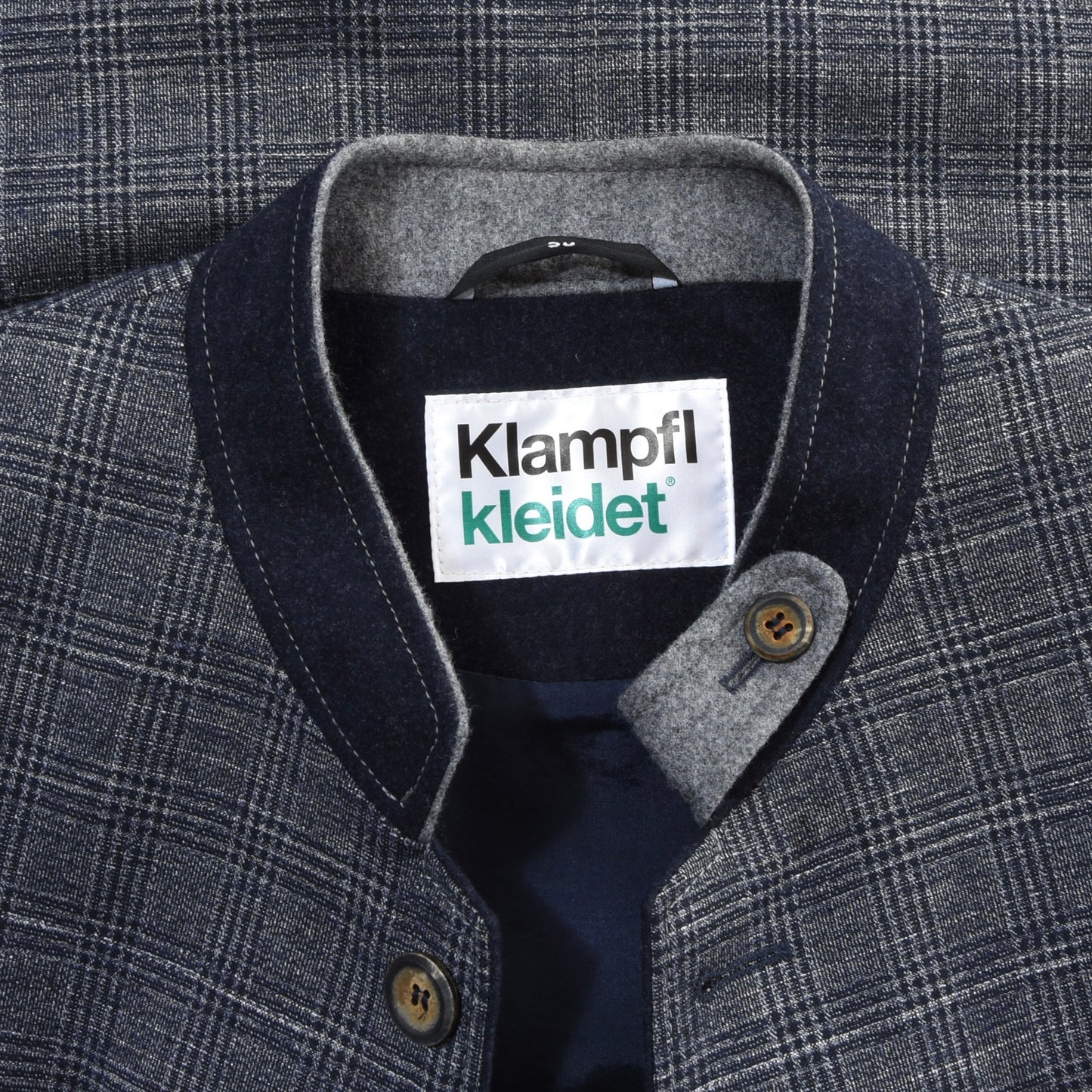 Klampfl Kleidet Wool-Blend Janker/Jacket Size 50 ca. 53.5cm - Plaid