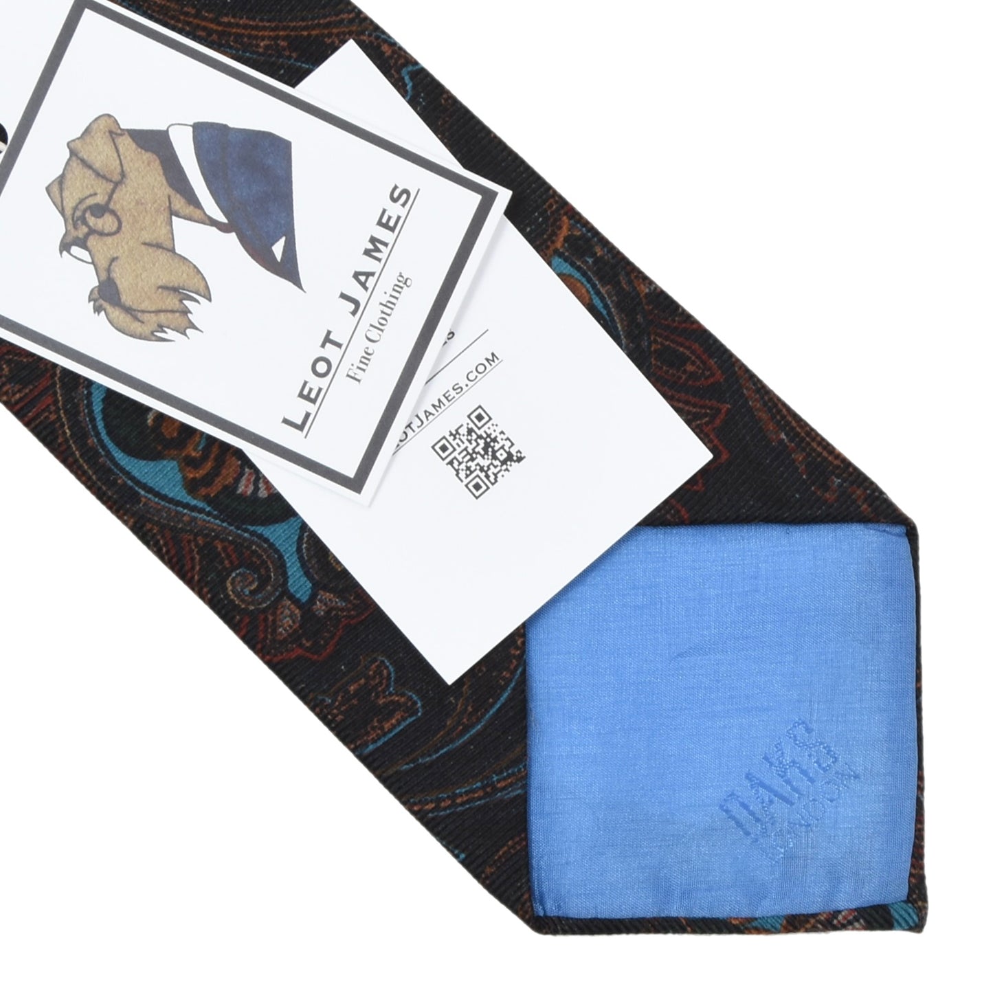 DAKS London Silk Tie ca. 143.5cm/9cm - Dark Paisley