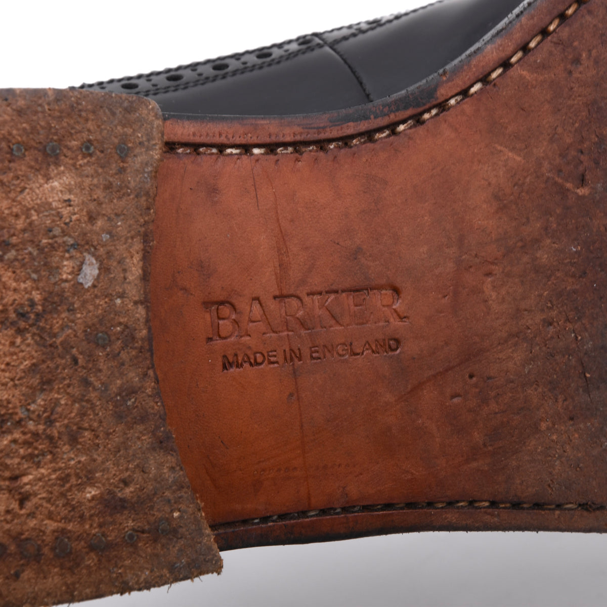 Barker Brogue Schuhe Gr. 10 F Made in England – Schwarz