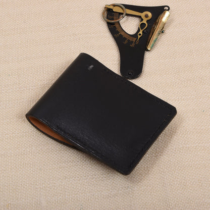 Taschen-Briefwaage ca. 1910-1930 50g + Lederetui - Schwarz