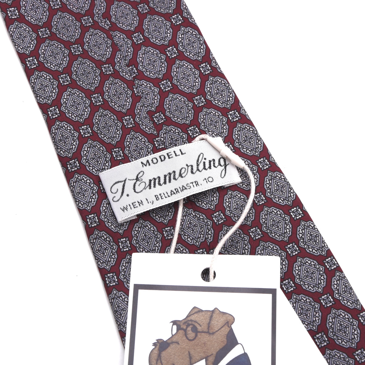 Vintage T. Emmerling Wien Silk Tie - Burgundy Neat
