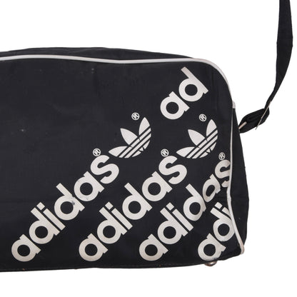 Vintage Adidas Messenger Bag ca. 35cm - Schwarz