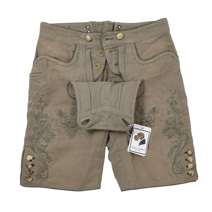 Gössl Hemp/Linen Lederhosen Size 46 ca. 40cm
