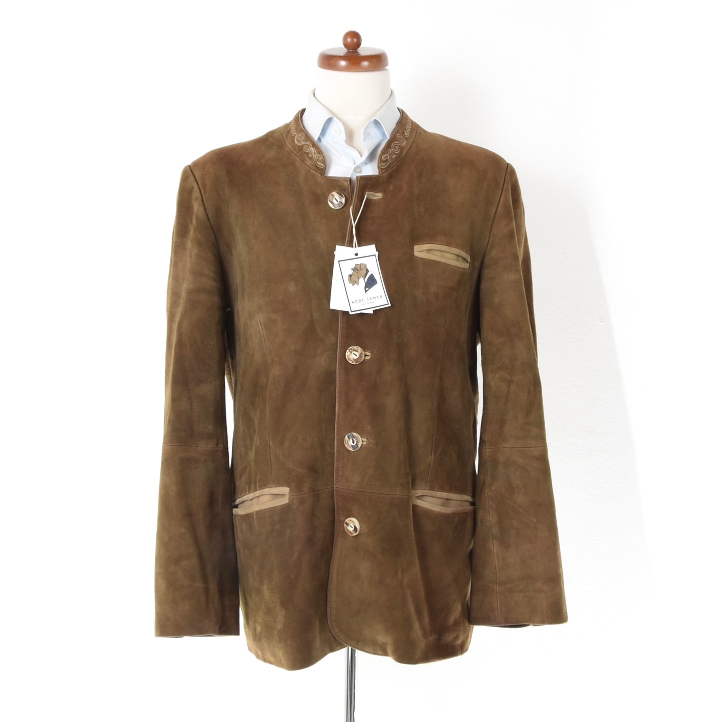 Der Wildschütz Goat Suede Janker/Jacket Size 50 Chest ca. 56.3cm - Brown