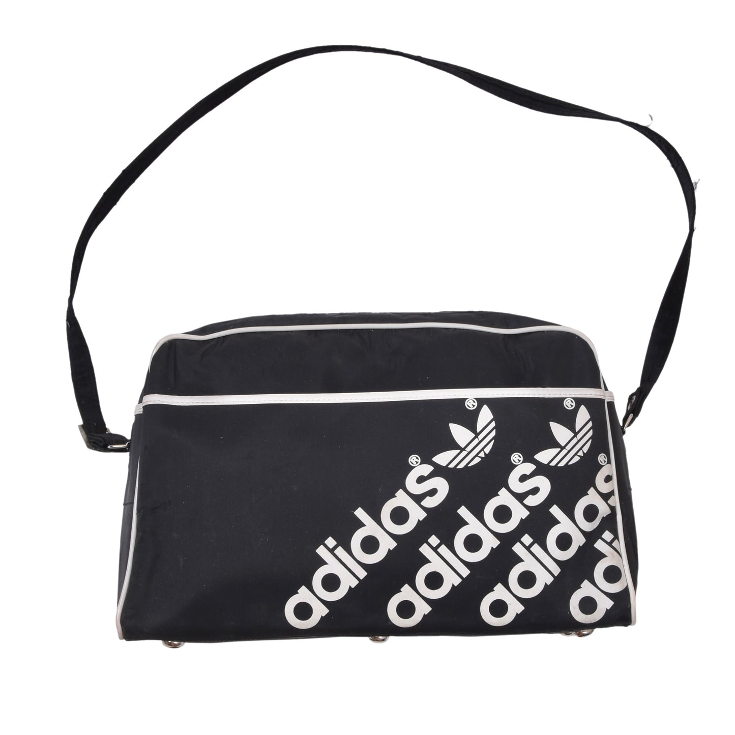 Vintage Adidas Messenger Bag ca. 35cm - Schwarz