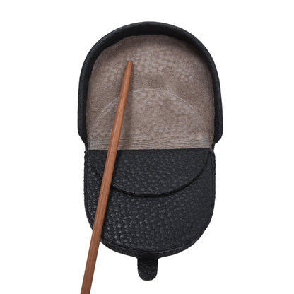 F. Schulz Wien Leather Coin Wallet - Black