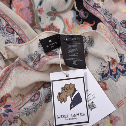 Etro Milano 70% Wool 30% Silk Scarf ca. 157cm - Paisley