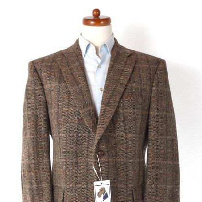 Barutti Harris Tweed Jacket Size 27/S44 ca. 59.5cm - Brown