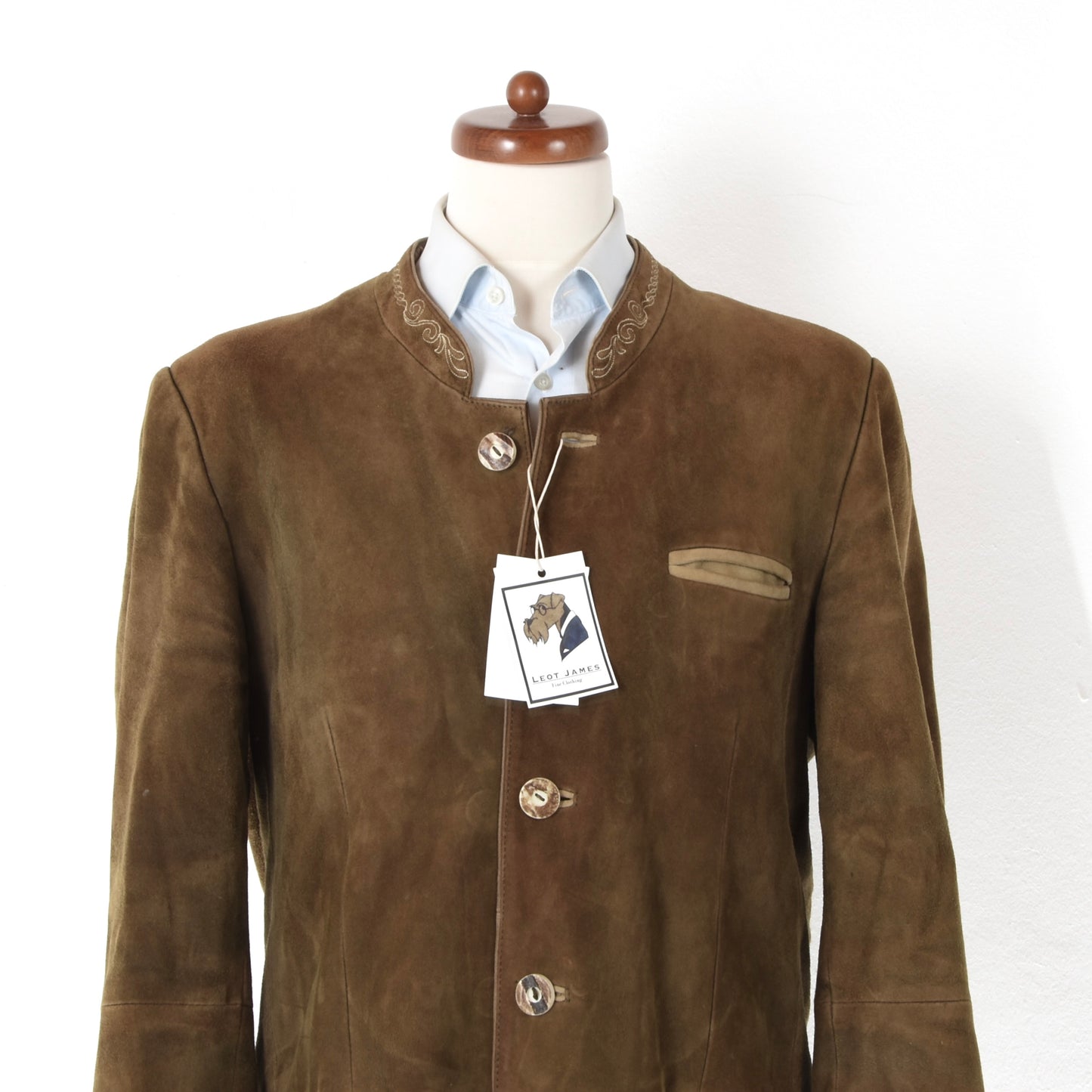 Der Wildschütz Goat Suede Janker/Jacket Size 50 Chest ca. 56.3cm - Brown