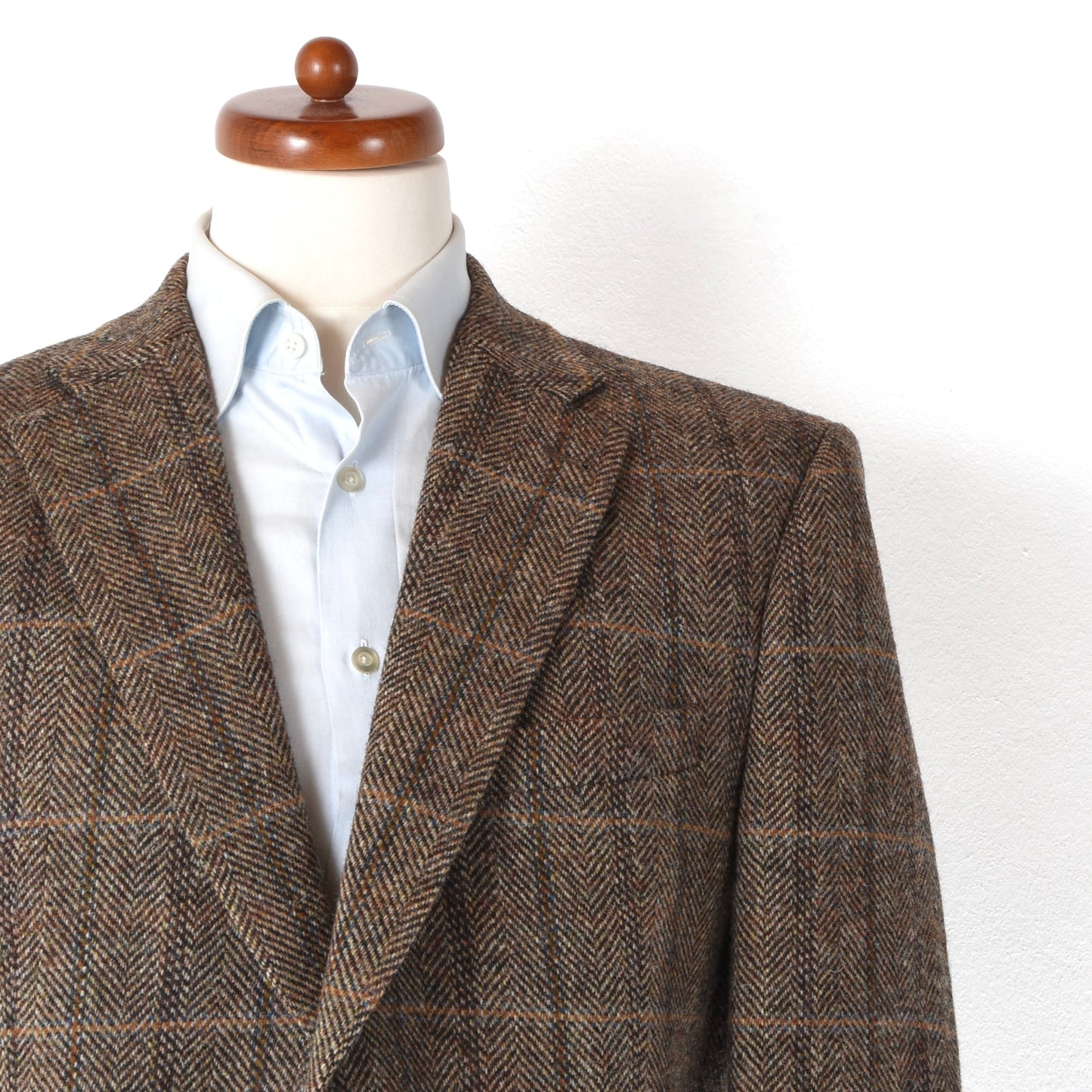 Barutti Harris Tweed Jacket Size 27/S44 ca. 59.5cm - Brown