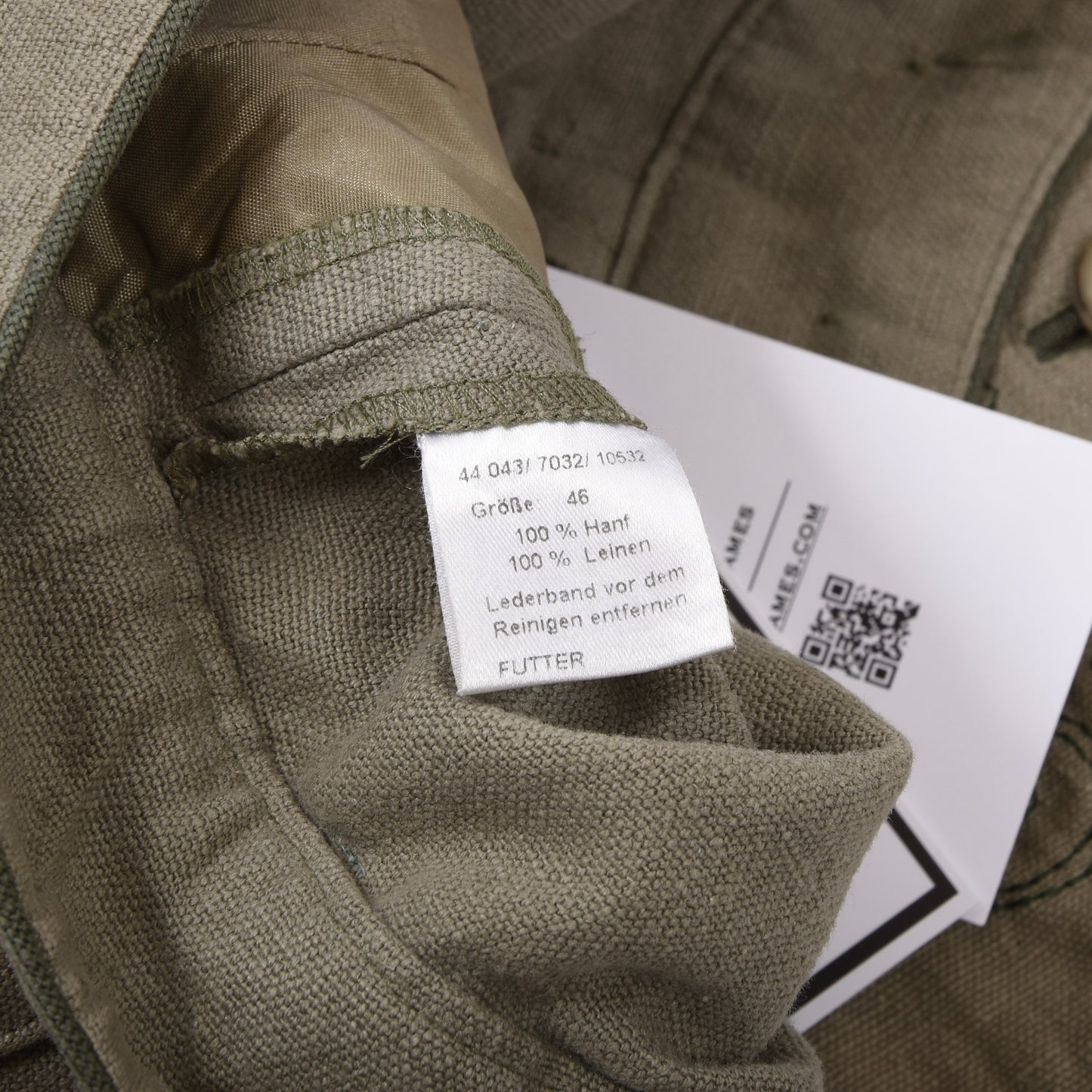 Gössl Hemp/Linen Lederhosen Size 46 ca. 40cm