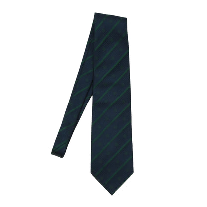 DAKS London Silk Tie ca. 145cm/9.5cm - Blue & Green Stripes
