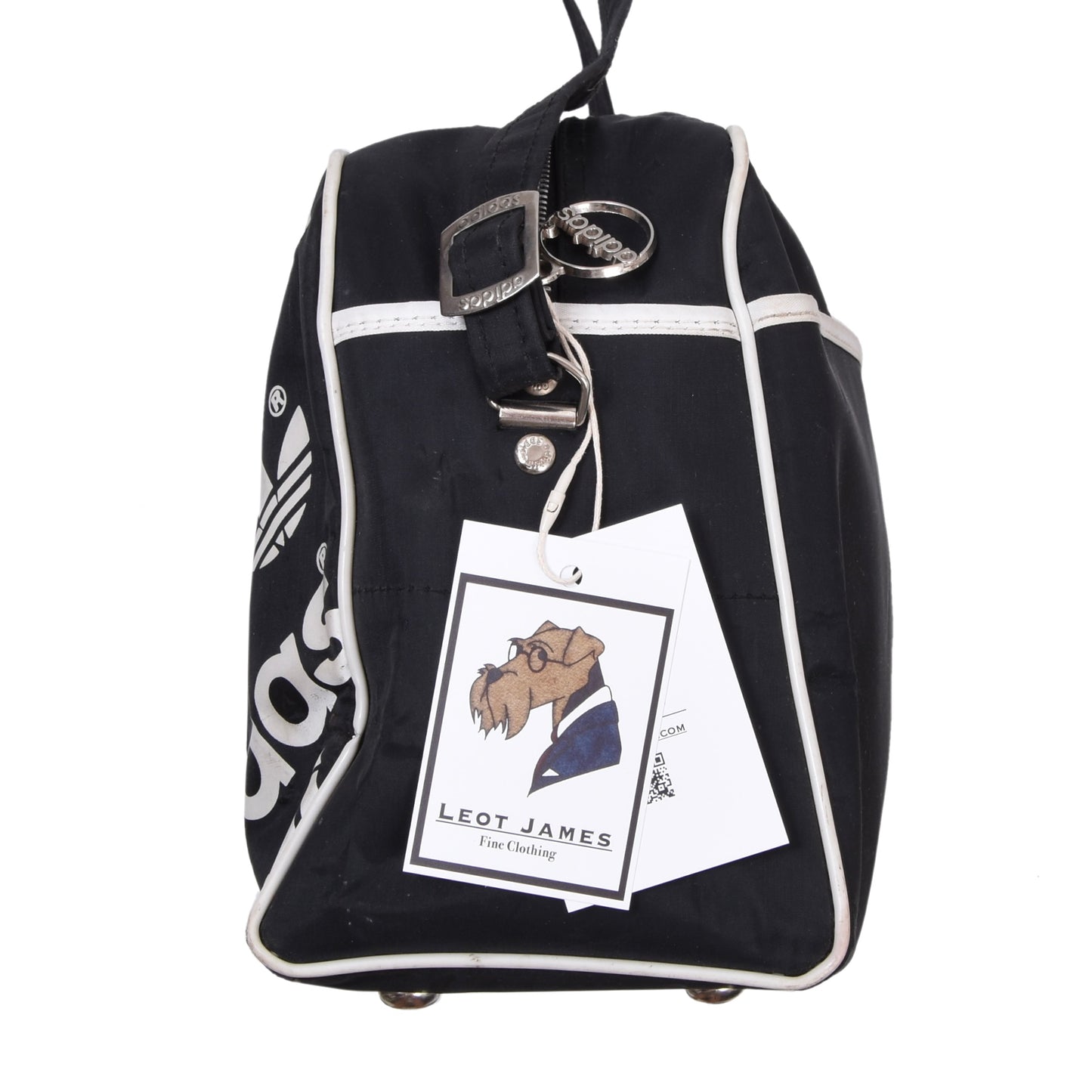 Vintage Adidas Messenger Bag ca. 35cm - Schwarz