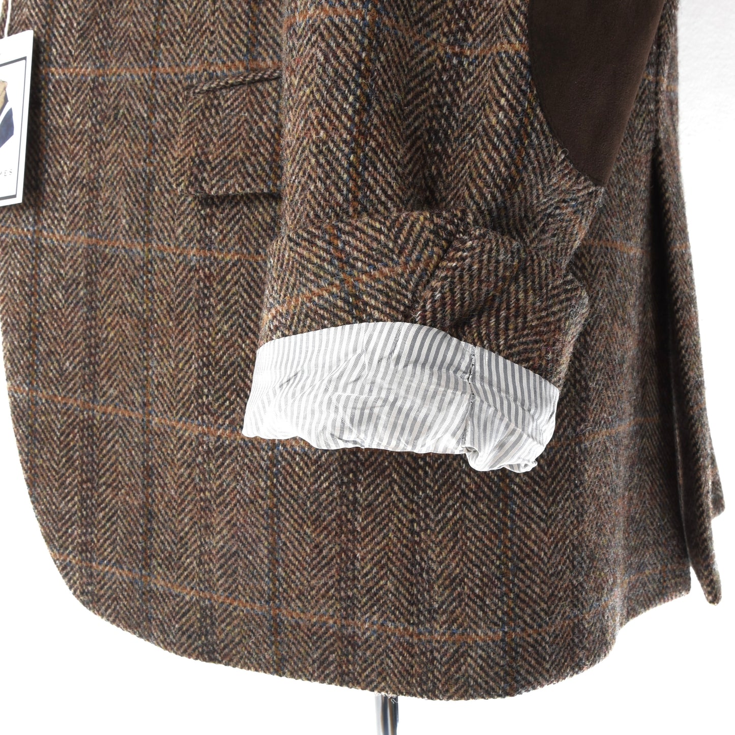 Barutti Harris Tweed Jacket Size 27/S44 ca. 59.5cm - Brown