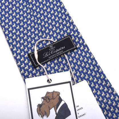 Les Copains Seide Krawatte Made in Italy – Blau Elefanten